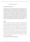 Mergers and Acquisitions  In today's uncertain economic and regulatory environment for the health services industry, many organizations may be presented with merger and acquisition opportunities to gain market share and drive financial and operational 