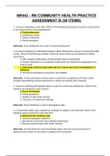 NR442 - RN COMMUNITY HEALTH PRACTICE ASSESSMENT B (50 ITEMS) 