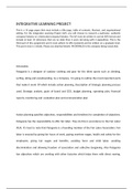   INTEGRATIVE LEARNING PROJECT  This is a 14 page paper that must include a title page, table of contents, Abstract, and organizational setting. For the Integrative Learning Project (ILP), you will choose to research a particular, authentic company/indust