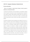 SOC/315  » Assignment  dimensions of cultural diversity  Diversity and Inclusion    €œWhat are the dimensions of cultural diversity? Identify and briefly explain the dimensions by referencing both textbooks. €  A percentage of the measurements of social 