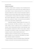 Prevention Terrorism  Definition and introduction  The difficulty in defining  €œterrorism € is in agreeing on a basis for determining when the use of violence (directed at whom, by whom, for what ends) is legitimate; therefore, the modern definition of 