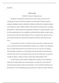 HUM5010.Journal6..docx  HUM5010  Self-Care Plan  HUM5010: Overview of Human Services  Individuals in the profession of Human Services need to make sure they know the warning signs for burnout within their colleagues. The visible signs of burnout are physi