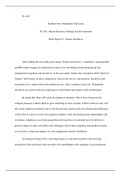 OL 442 Short Paper 6.docx  OL 442  Southern New Hampshire University  OL 442: Human Resource Strategy and Development  Short Paper 6-3: Sodexo Incentives  After reading the case study given about œSodexo Incentives, companies organizational and HR cultur