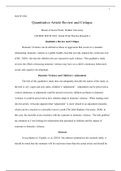 Week10Assgn.docx  SOCW 6301  Quantitative Article Review and Critique  Master of Social Work, Walden University  COURSE SOCW 6301: Social Work Practice Research I  Qualitative Review and Critique  Domestic Violence can be defined as abuse or aggression th