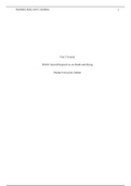 SS368 U5 JOURNAL.docx    Unit 5 Journal  SS368: Social Perspectives on Death and Dying  Purdue University Global    Unit 5 Journal  It is not secret that minority groups are disproportionately affected by disease and sickness. This is often due to a lack 