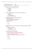 NR 283 Pathophysiology Quiz 4 GRADED A VERIFIED 