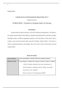 Week 7 assgn  NURS 6003C.docx    NURSE 6003C  Academic Success and Professional Development Plan: Part 4  Walden University  NURSE 6003C; Transition to Graduate Study for Nursing  Introduction  Research analysis skills are having a vital role in advanced 