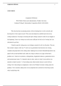 Week6 Assignment Reflection.docx    CAEX-6565G  Assignment: Reflection  PH.D Public Policies and Administration, Walden University  Graduate Writing II: Intermediate Composition Skills CAEX-6565G  This class has been an amazing journey with me learning ho