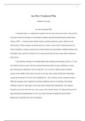 Wk9AssgnR.doc    Jay Doe Treatment Plan  Walden University  Jay Doe Treatment Plan  A treatment plan is a roadmap that outlines how the client and social worker will go from one point to the next in hopes of successfully reaching a position destination/go