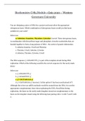 Biochemistry C785 Module 1 - 5 Quiz 2020 – Western Governors University