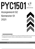 PYC1501 ASSIGNMENT PACK SEMESTER 01 2021