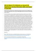 NR 512 Week 1 Threaded Discussion: Integration of Nursing Informatics Skills & Competencies , NR 512 Week 2 TD – Wisdom Versus Judgement, NR 512 Week 3 Threaded Discussion: Reflections on Second Life Experiences,NR 512 Week 4 Threaded Discussion,  NR 512 