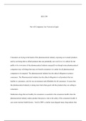  BUS 309 Assignment 3.docx   BUS 309  Not All Companies Are Viewed as Equal  Consumers are dying at the hands of the pharmaceutical industry exposing us to unsafe products and by not being able to afford products that can potentially save our lives. It is