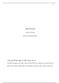  Homework week 6.docx   Homework Week 6  Strayer University  MAT 510: Business Statistics  1. Does the OTR time appear to stable? Why or why not.  The OTR time appears to be stable. This is because OTR time is sometimes very minimal since it takes 11 days