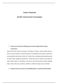  CIS 505 Assignment Week 7  Carlson Companies.docx   Carlson Companies  CIS 505: Communication Technologies  1.Assess how the Carlson SAN approach would be implemented in todays environment.  Giving the fact that Carlsons Information Technology (IT) divis