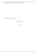  Research Design. An In depth Review .docx   Research Design: An In-depth Review  University of Phoenix  CJA/345  Research Design: An In-depth Review  The purpose of a research design is to make sure that the data obtained allows the researcher to success