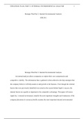  Strategic Plan Part 2 .docx  Strategic Plan Part 2: Internal Environmental Analysis  STR/581  Strategic Plan Part 2: Internal Environmental Analysis  An internal analysis allows companies to explore their own competencies and competitive viability. The i