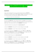 MATH 225N Week 5 Assignment; Applications of the Normal Distribution - Excel