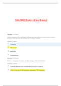 NSG 5003 Week 11 Final Exam 1