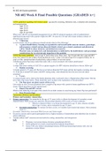 NR 602 Week 8 Final EXAM Study Guide