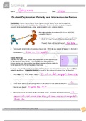 SCIENCE CHEMH GIZMO: Polarity and Intermolecular Forces Lab sheet: Student Exploration: Polarity and Intermolecular Forces