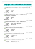 NURS 6521 FINAL EXAM HEALTH ASSESSMENT (100% CORRECT)