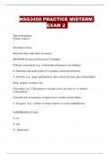 NSG3450 PRACTICE MIDTERM EXAM 2 