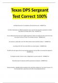 Texas DPS Sergeant Test Correct 100%