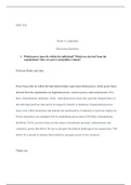 Discussion Questions.docx (3)    MGT-420  Week 6: Leadership  Discussion Questions  1.Which power bases lie within the individual? Which are derived from the organization? How are power and politics related?  Professor Hardy and class,  Power bases that l