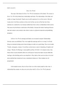 BNW Response 2.docx  INST-161-EC91  Brave New World  One type of the themes for Brave New World is destruction of the family. The society in Brave New World has banned any relationships and bonds. The relationships of the father and mother no longer funct