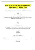 NFPA 99 2018 Practice Test Questions : Worksheet 1 Correct 100%