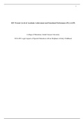 IEP PLAAFP.docx    IEP- Present Levels of Academic Achievement and Functional Performance (PLLAAFP)  College of Education, Grand Canyon University  ECS-220: Legal Aspects of Special Education with an Emphasis in Early Childhood  IEP- Present Levels of Aca