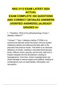 NSG 3113 EXAM LATEST 2024 ACTUAL EXAM COMPLETE 350 QUESTIONS AND CORRECT DETAILED ANSWERS (VERIFIED ANSWERS) |ALREADY GRADED A+