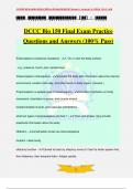 DCCC Bio 150 Final Exam Practice Questions and Answers (100% Pass)