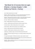  Test Bank for A Concise Intro to Logic (Patrick J. Hurley) Chapter 1 (14th Edition by Patrick J. Hurley)