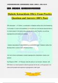 Diabetic Ketoacidosis (DKA) Exam Practice Questions and Answers (100% Pass)