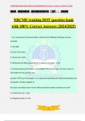 NRCME training DOT question bank with 100% Correct Answers (2024/2025)