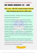 DOT exam - NRCME Training Institute Material Study Questions and Answers (100% pass)