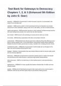 Test Bank for Gateways to Democracy, Enhanced 5th Edition by John G. Geer (ALL BUNDLED HERE!!!)