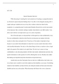 SpedInterviewEssay.docx    GCU-200  Special Education Interview  While discussing Co-teaching this week reminds me of teaching as a paraprofessional in an all-inclusive special education building where I was able to work alongside amazing staff. A couple 