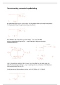 Lesaantekeningen tax accounting vennootschapsbelasting HvA