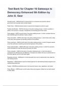  Test Bank for Chapter 16 Gateways to Democracy Enhanced 5th Edition by John G. Geer