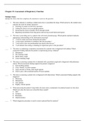 NSG 201H Chapter 23: Assessment of Respiratory Function