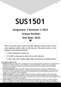 SUS1501 Assignment 3 (ANSWERS) Semester 2 2024 - DISTINCTION GUARANTEED