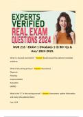 NUR 216 - EXAM 1 (Modules 1-3) 80+ Qs & Ans/ 2024-2025.  