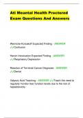 Ati Meantal Health Proctored  Exam Questions And Answ