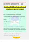 Final Exam EAQ Practice Questions with 100% Correct Answers (Verified)