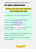 FP1 FULL PRACTICE EXAM QUESTIONS AND ASNWERS (100% PASS)