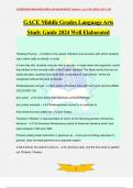 GACE Middle Grades Language Arts Study Guide 2024 Well Elaborated