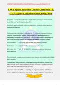 GACE Special Education General Curriculum - 1, GACE - general special education Study Guide